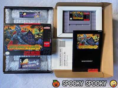 Super Ghouls N Ghosts SNES - NTSC-U/C USA sehr guter Zustand CIB - hochwertige Verpackung