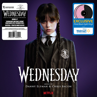 Wednesday - Netflix Series Soundtrack Limited Edition Pink Black Split  Vinyl 2LP