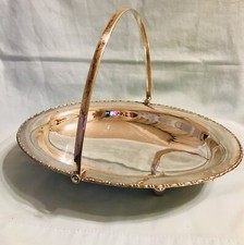 Vintage EPNS silver plated BASKET. Fruit / Serving Dish Plate Bowl with a handle