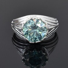 4.90 Ct Certified Blue Diamond Men's Ring