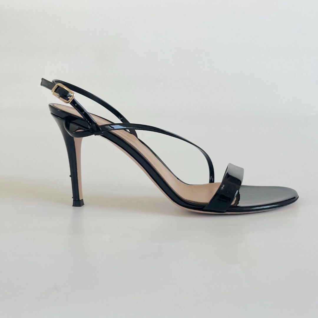 本日最終半額以下‼️新品GianvitoRossi 38 GIANVITO Gianvito Rossi Tennis 105 Crystal Embellished Metallic Leather