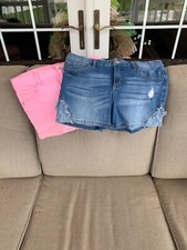 Girls Set of 2 Summer Justice shorts Size 14 Plus