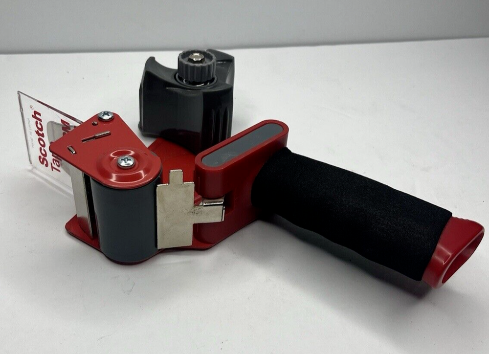 3M Scotch Tape Gun Red & Black Tape Dispenser 3850 Heavy Duty Comfort Handle
