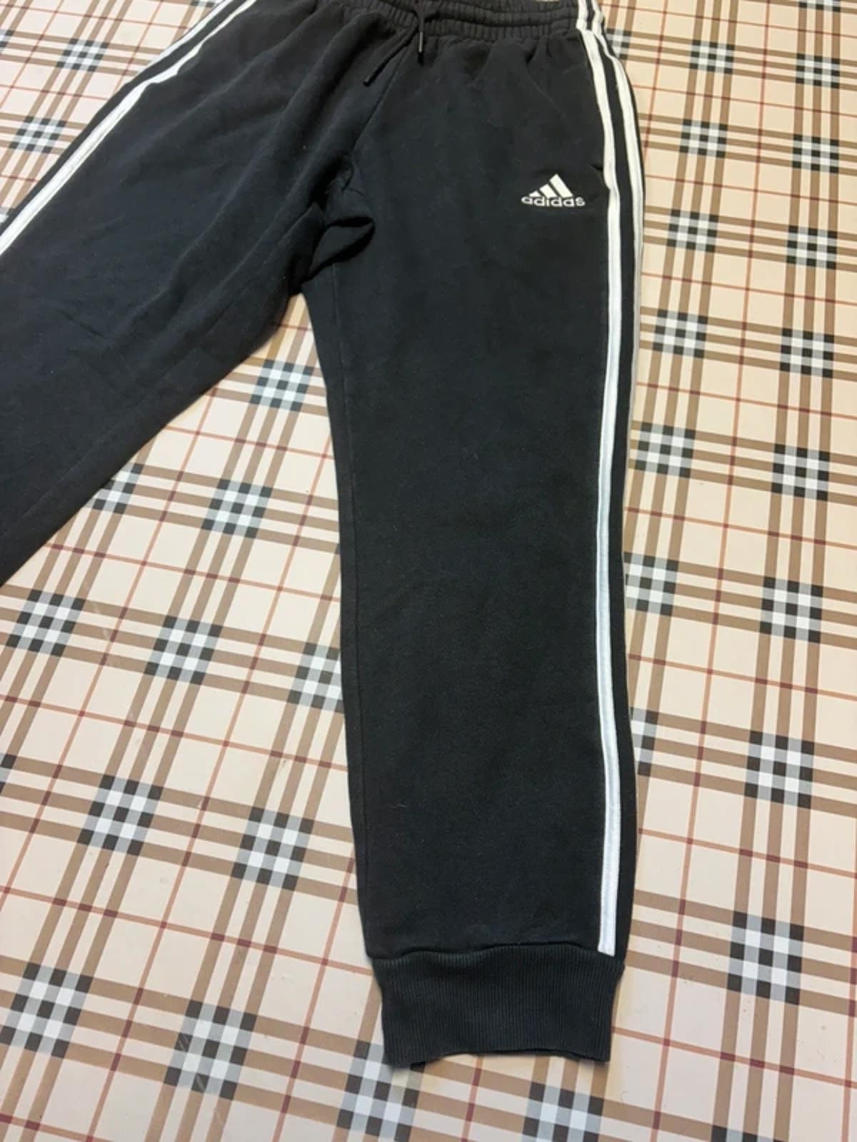 Adidas Black 3-Stripes Joggers / Sweatpants – Men’s Small image 4