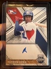 Bayron Lora 2019 Panini Elite Extra Edition Autographs 102 DPL Rangers