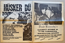 RARE Original 1985 DEAD KENNEDYS  HUSKER DU 23x14 show flyer Salt Lake City UTAH