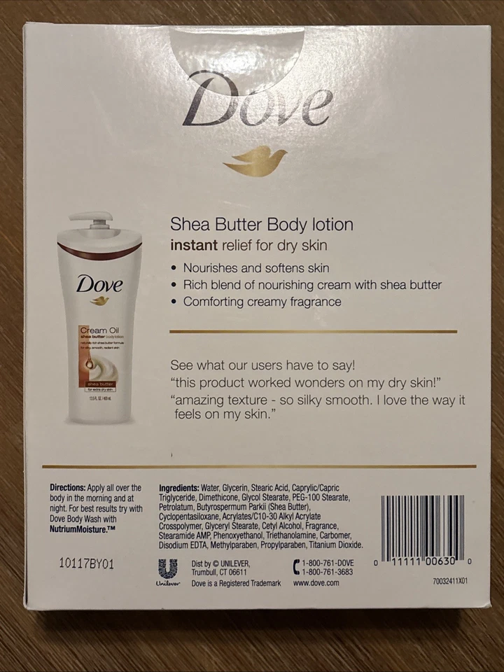 2x NOS Dove Cream Oil Lotion Shea Butter Body Lotion Pump Extra Dry Skin 13.5 oz - image 2 of 2