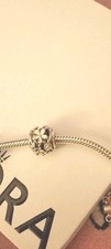 "PANDORA" CHARM Open work Margherite Argento E Smalto Nuovo Confezione Originale