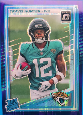 Panini Donruss Optic 2025 Travis Hunter Purple Shock Prizm Rated Rookie 
