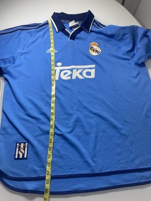 VINTAGE ADIDAS 1999/2000 REAL MADRID BLUE THIRD FOOTBALL SOCCER