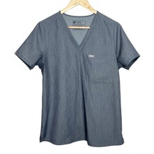 Figs Catarina One Pocket Scrub Top Gray Womens Size M PO 1809 Medical Healthcare