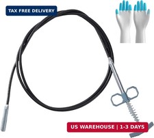 Drain Snake, 79 Inch Drain Clog Remover Tool with pair of Reusable Gloves - Flex