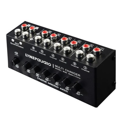 B080 6 Input 2 Output Audio Signal Selector Audio Switcher, 2-Channel Synchronou
