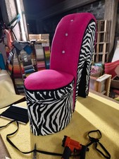 poltrona a tacco zebrato fucsia