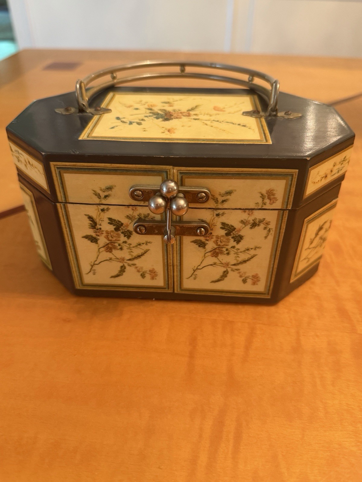 Vtg Annie Laurie Original Octagonal 1960s Wooden Purs… - Gem