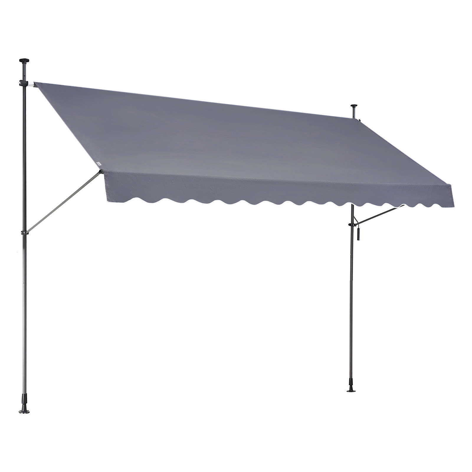 VEVOR 138x47" Patio Awning Retractable Awning Sunshade Shelter with Crank Handle