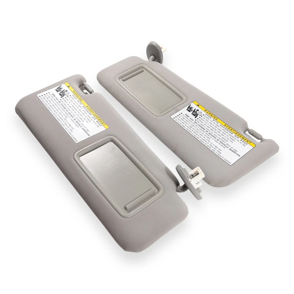 2006-2013 Lexus IS250 IS350 Driver & Passenger Side Sun Visor Pair Gray Lighted - Image 3 of 4