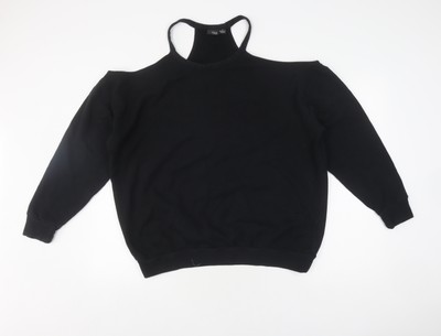 Sparkle & Fade Cold Shoulder Sweatshirt Damen schwarz S