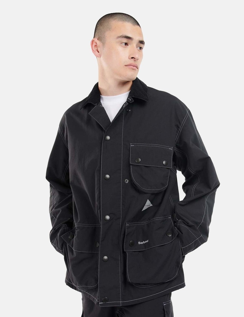 MINT! Barbour x and Wander Pivot Men's Black Multipocket Jacket