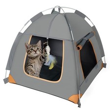 Foldable Cat Tent with Cushion for Small Cats, Indoor  Outdoor S1