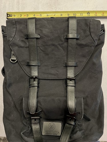 Gaston Luga Classic Rucksack Backpack Black Canvas - Picture 12 of 12