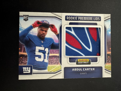 2025 Panini Instant Abdul Carter Rookie Premiere Lids Player-Used Patch /10