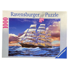 Ravensburger Segelschiff Cutty Sark Jigsaw Puzzle 1000 Pc Sailing Ship Ocean
