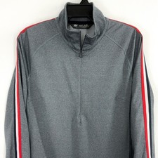 Helly Hansen 1/4 Zip Pullover Mens Large Gray...