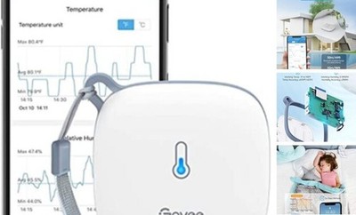 Smart Thermometer Hygrometer, WiFi Humidity Temperature Sensor with App 1