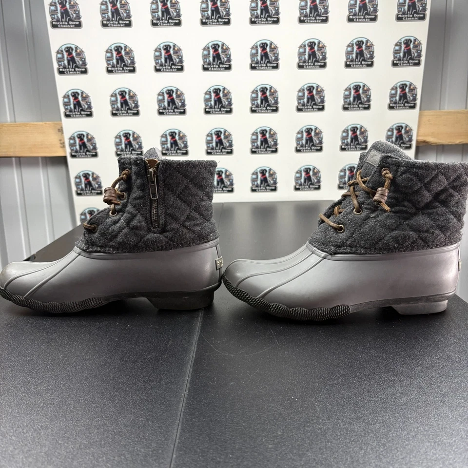 Botas de pato acolchadas de agua salada Sperry para mujer talla 7 negras STS94063 impermeables Foto 2 de 4
