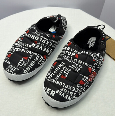THE NORTH FACE Men's ThermoBall Traction Mule V Winter Shoe 10 Black Toss Print