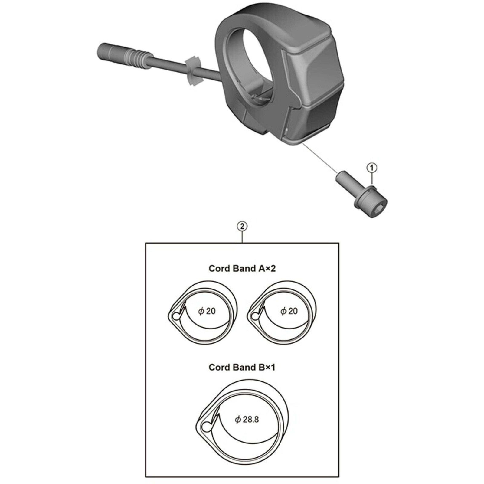 Shimano Spares SW-E6000 cord band unit