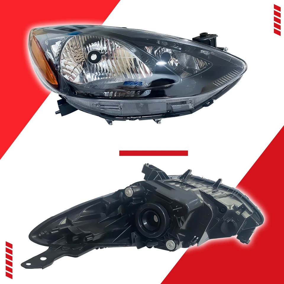 Halogen Headlight For 2011-2014 Mazda 2Driver&Passenger Side Headlamp (L+R) - Image 2 of 4