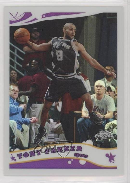 2005-06 Topps Chrome Refractor 914/999 Tony Parker #65 HOF 00lu