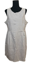 Old Navy Striped Sleeveless Knit Mini Dress Black & White Size XL Nautical