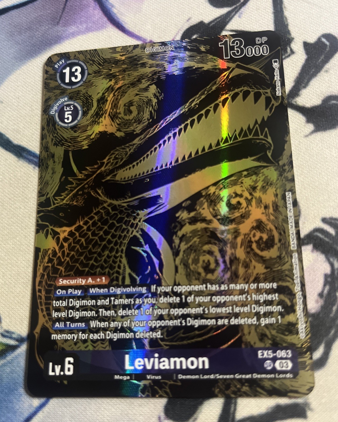 Digimon Card Game Leviamon EX5-063 Tamer's Evolution Box Rise of Digimon