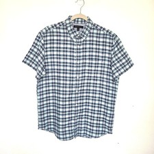 Banana Republic Men  s Button Up Blue Plaid Shirt. Size Medium.