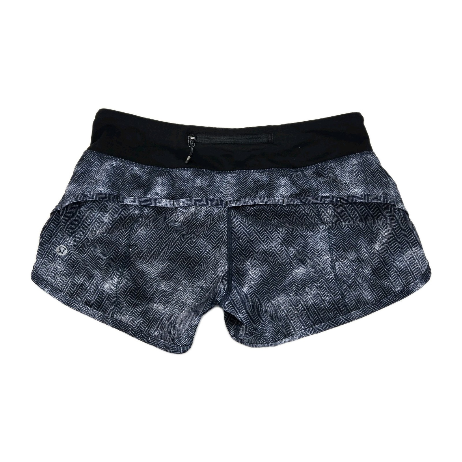 Lululemon 4 Speed Short  Mini Diffusion White Bla… - image 2