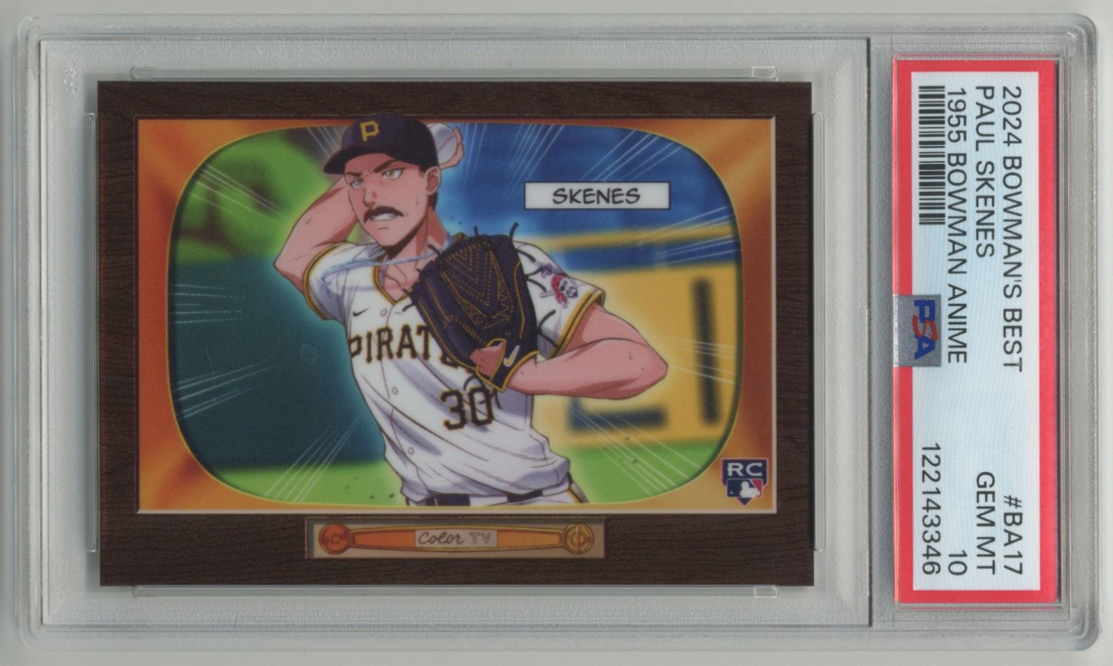 Paul Skenes 2024 Bowman's Best 1955 Anime SSP RC Rookie #BA-17 - PSA 10 GEM MINT