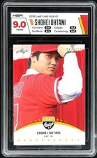 Shohei Ohtani Rookie 2018 Leaf Premier #PR-01 Gold 67/100 HGA 9 Angels RC