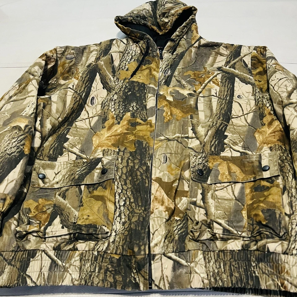 Outfitters Ridge Men Hunt Jacket Camo Zip Light Canvas Realtree Mossy Oak Y2K-XL - Image 2 of 4