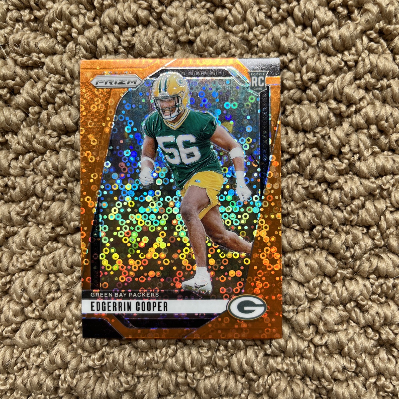 2024 Panini Prizm #331 Edgerrin Cooper Rookie Orange Disco Prizm RC Packers