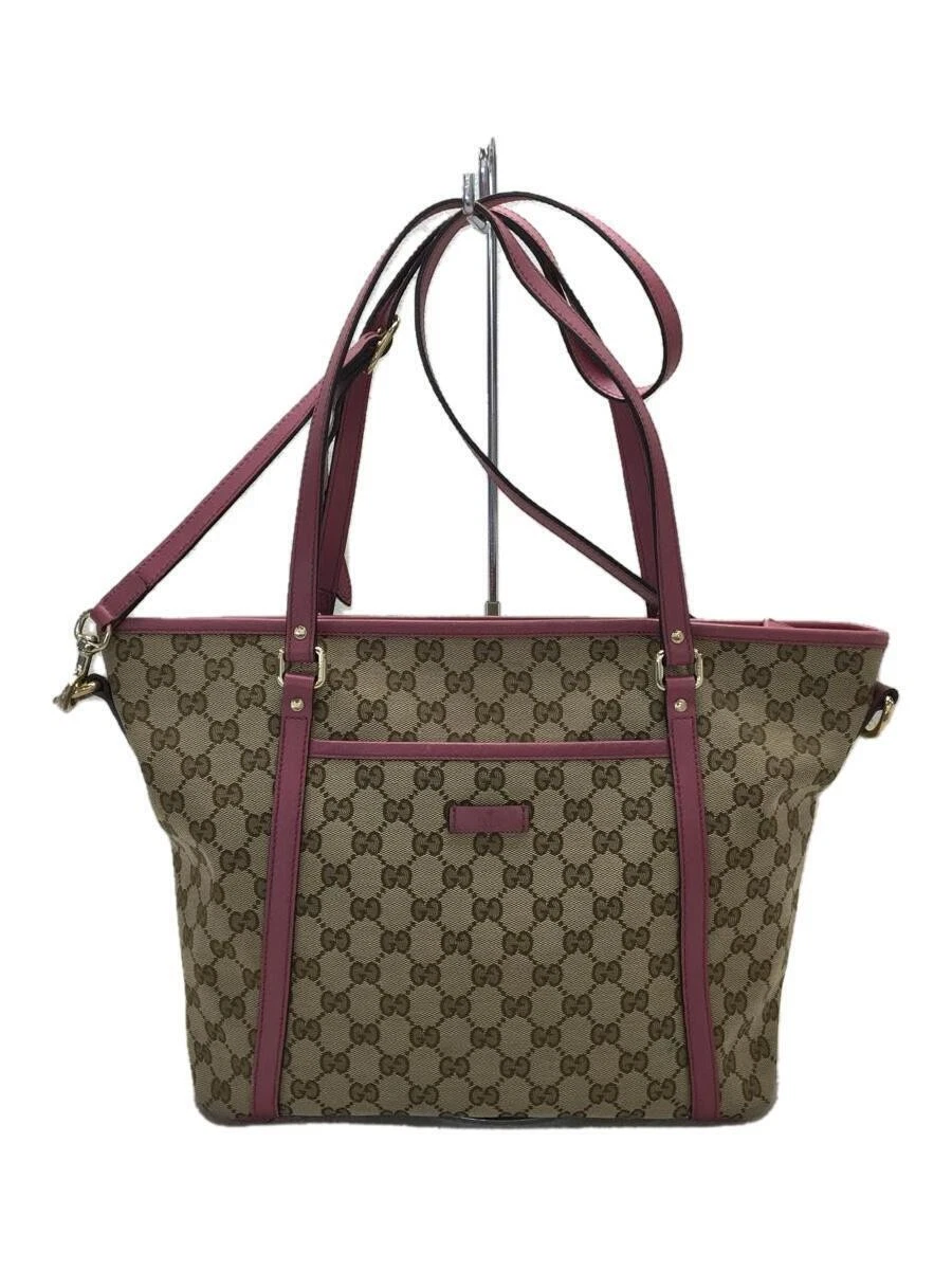 GUCCI GG toile 2 voies sac fourre tout bandoulière toile 388929