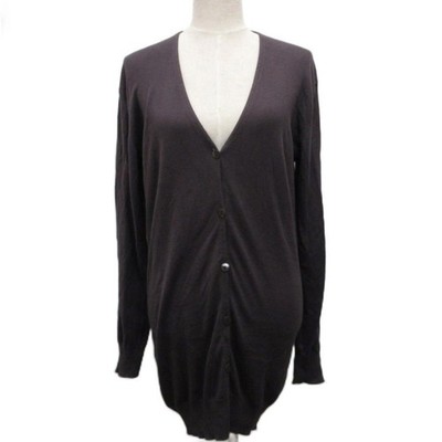 Miu Miu Cotton Long Sleeve Oversized Cardigan Gray Size 42 Women