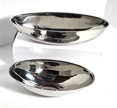 Silver Dish Bowl Decor for displaying flowers or collections on shelf or table