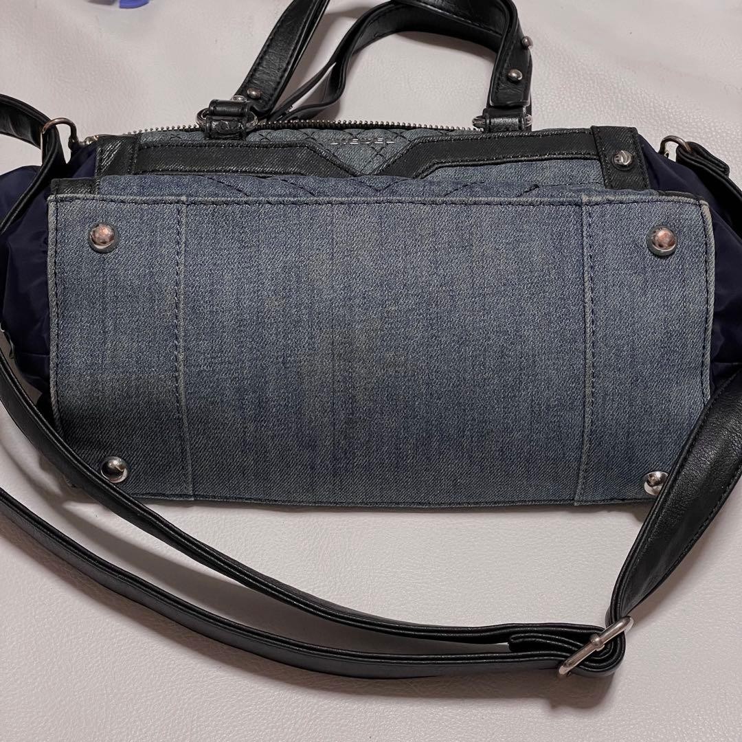 DIESEL 2Way Shoulder Bag Y2K Archive Studs Quilted Si… - Gem