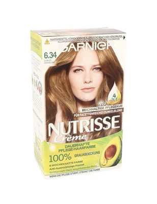 Verkaufe Garnier Nutrisse Creme Haarfarbe 6.34 Dunkles Honigblond