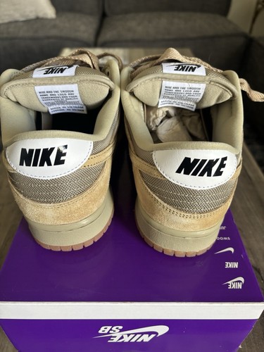 Größe 9 – Nike SB Dunk Low Pro B Parachute Beige Braun HJ0367-200 Herren NEU - Bild 4 von 8