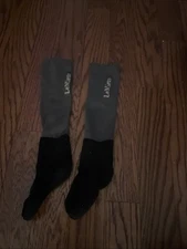Lemieux Horseback Riding Socks Grey -Pink Size Small Slightly New Excellent