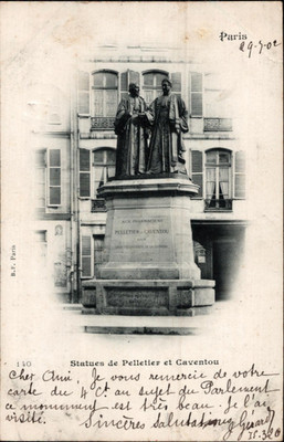 Statues de Pelletier et Caventou  1902